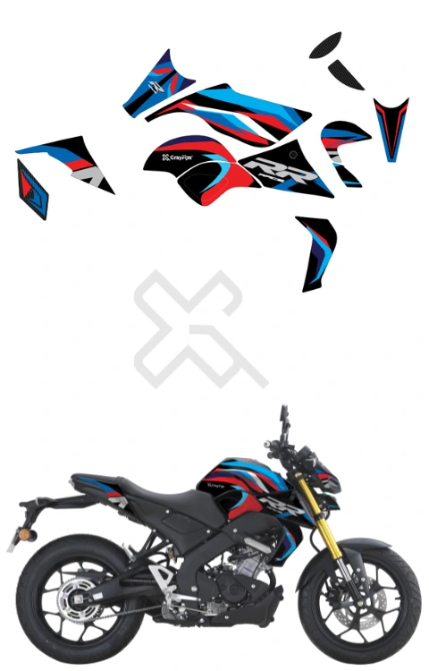 RR Edition Full Body Sticker for MT 15 | Made in Premium Gloss Vinyl with FPF (Fade Protection Film), Waterproof, Precut Sticker, Pack of 1 for Both Side